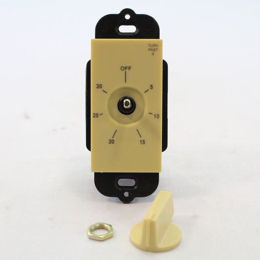 Precision PD-30M-I Ivory In-Wall 30-Minute Timer Switch Spec Sheet 20A 125 Vac