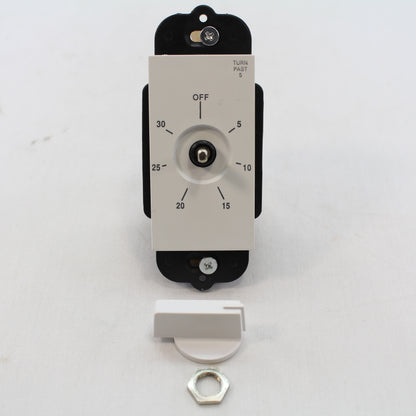Precision PD-30M-W White Spring Wound 30-Minute Timer Switch 20 AMP 125 Vac