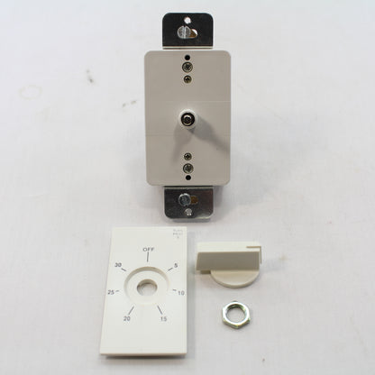 Precision PD-30M White Faded Spring Wound 30-Minute Timer Switch 20A 125 Volt AC
