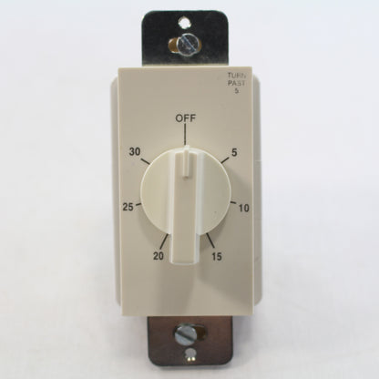 Precision PD-30M White Faded Spring Wound 30-Minute Timer Switch 20A 125 Volt AC