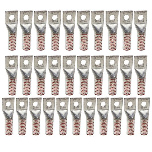 31-Pack Penn-Union Puc BBLU-035 Red B-324 B-18 Battery Cable Lugs 1/2"