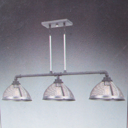 QUIZEL Awning Island ASHAW344MB Light 3LT Mottled Black Linear Chandelier