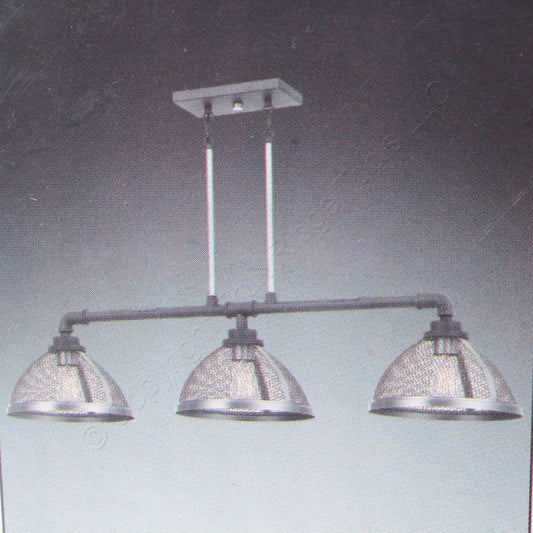 QUIZEL Awning Island ASHAW344MB Light 3LT Mottled Black Linear Chandelier