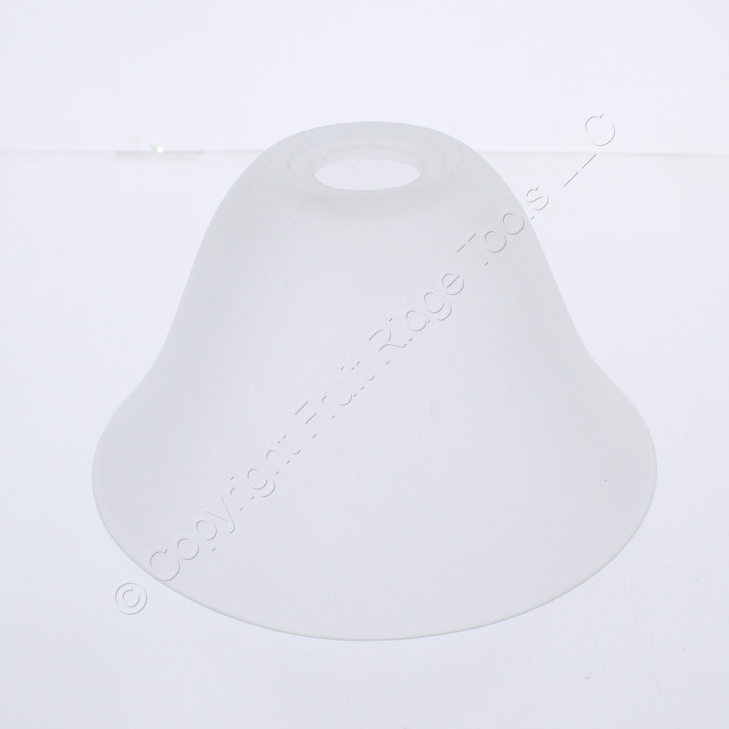 Quorum Glass Housing Only for Light Pendant IT570F. The height is 4", the width of the top is 7", and the width of the bulb opening is about 1"