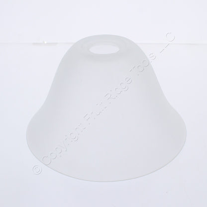 Quorum Glass Housing Only for Light Pendant IT570F. The height is 4", the width of the top is 7", and the width of the bulb opening is about 1"