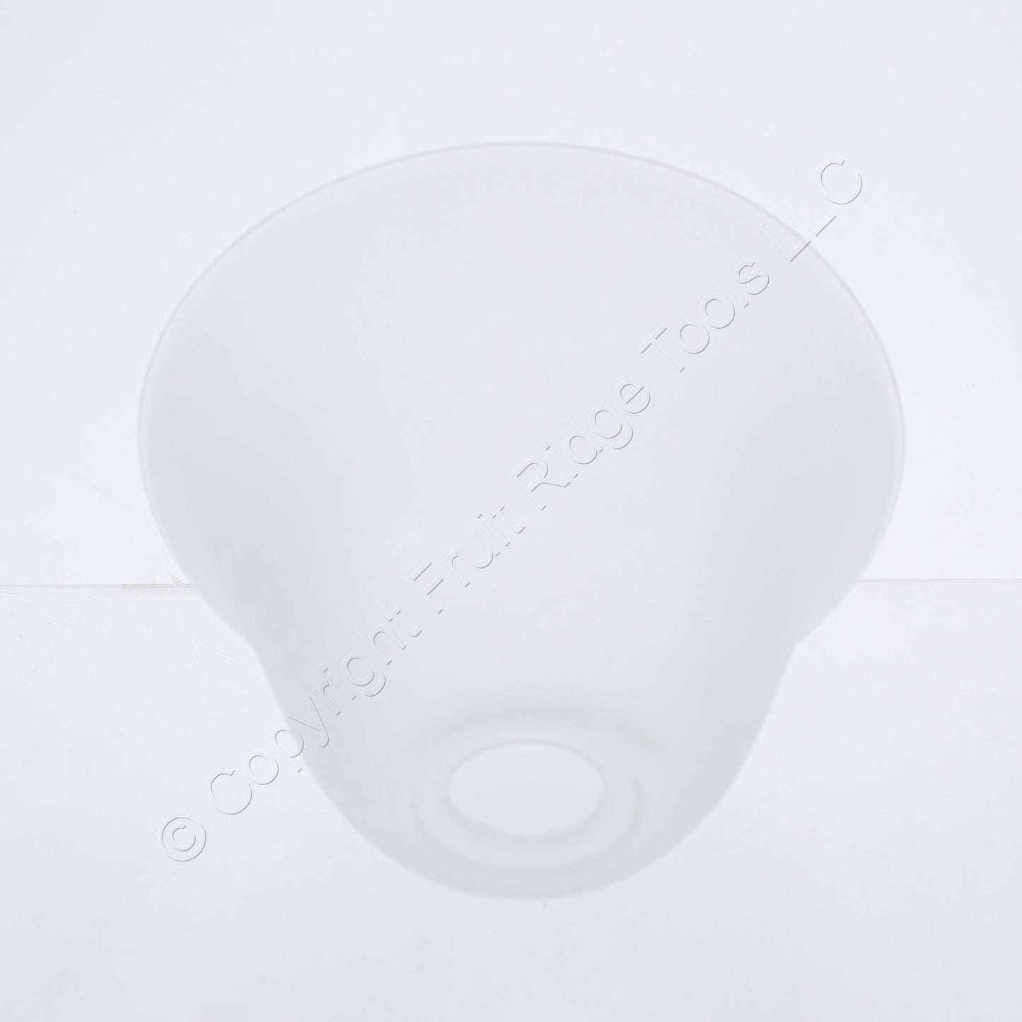 Quorum Glass Housing Only for Light Pendant IT570F. The height is 4", the width of the top is 7", and the width of the bulb opening is about 1"
