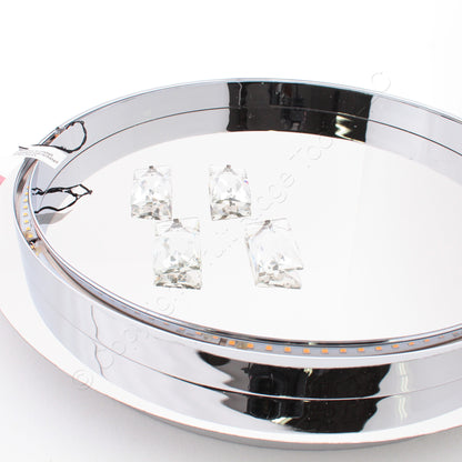Quoizel Encore Crystal Flush Mount Ceiling Lighting 21W Polished Chrome 5"Hx18"W