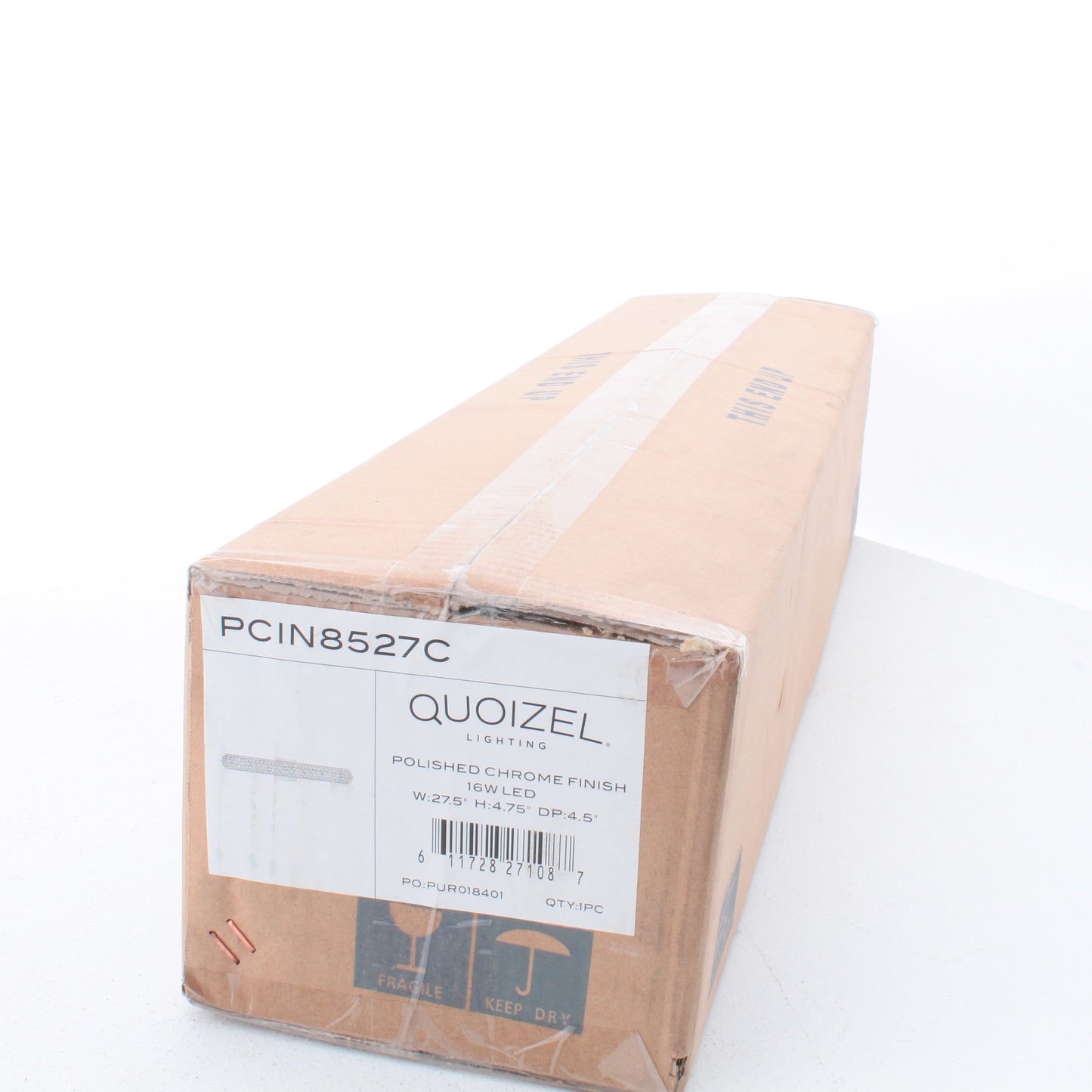 Quoizel Lighting Polished Chrome Finish 16W LED 27" Bath Light PCIN8527C