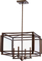 Quorum 6904-4-86 Four Light Entry Pendant Kaufmann Oiled Bronze