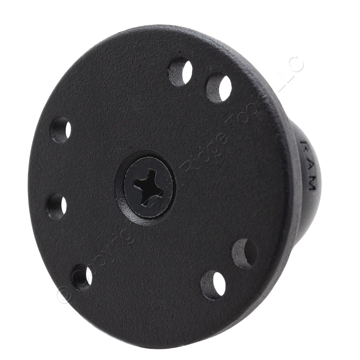 3pc RAM� 1.5" C-Size Ball Mount AMPS Round Button w/ 2.5" Base Single Socket Arm