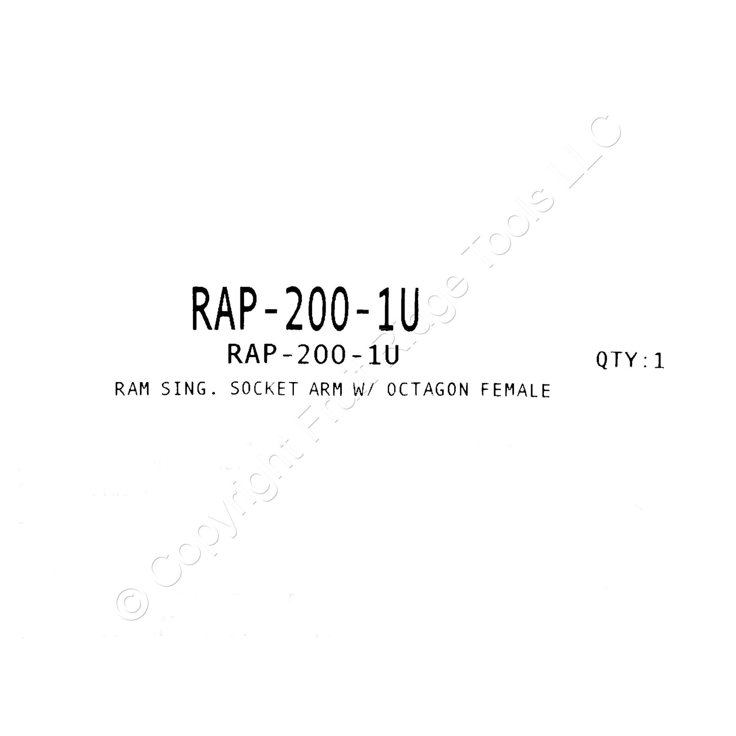 3pc RAM� 1.5" C-Size Ball Mount AMPS Round Button w/ 2.5" Base Single Socket Arm