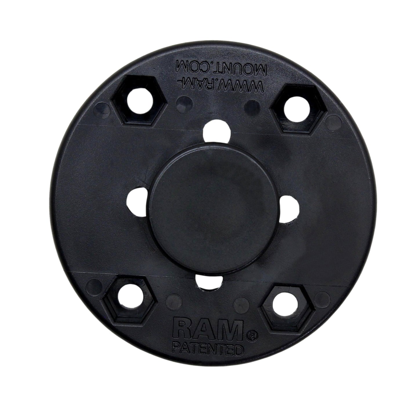 RAM� Composite Mount 2.5" Pre-Drilled AMPS Round Plate Octagon Button RAP-293U