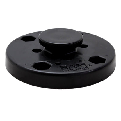 RAM Composite Mount 2.5" Pre-Drilled AMPS Round Plate Octagon Button RAP-293U