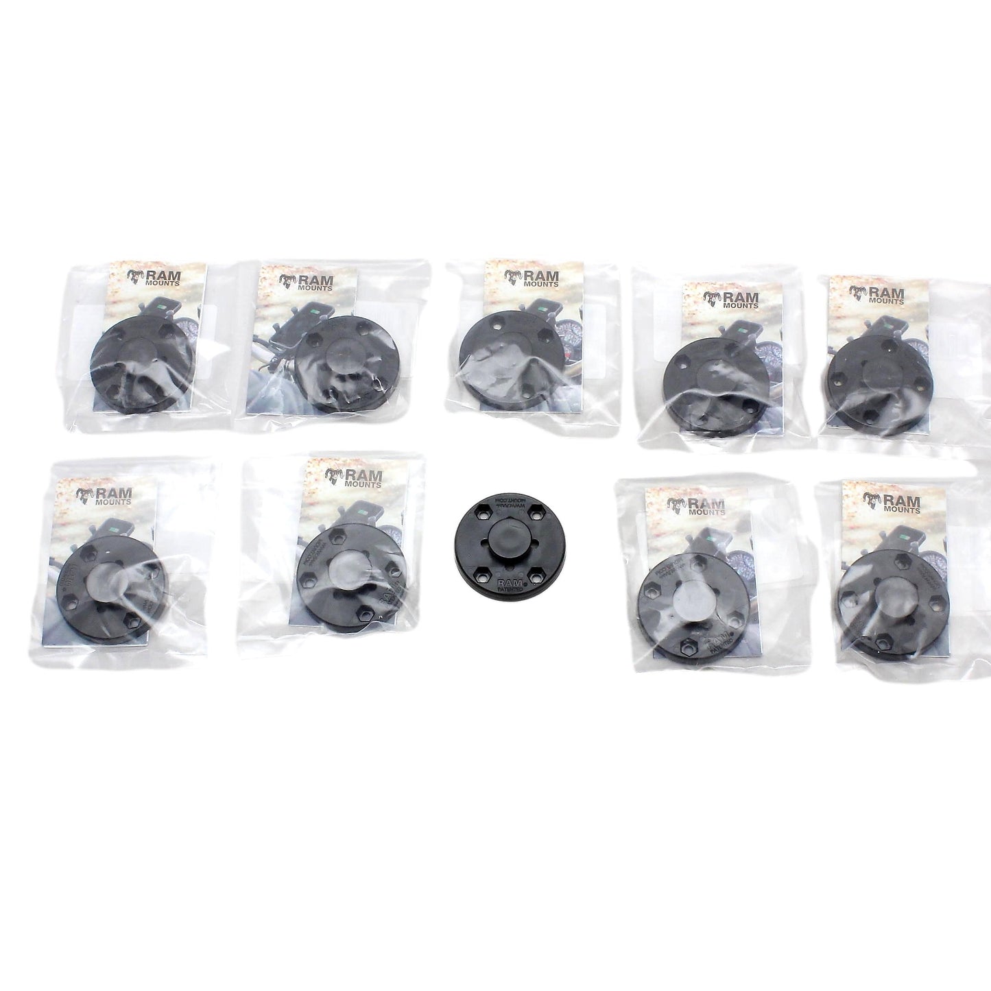 10pcs RAM� Composite Mount 2.5" Pre-Drilled Round Plate Octagon Button RAP-293U