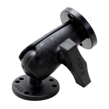 3pc RAM� 1.5" C-Size Ball Mount AMPS Round Button w/ 2.5" Base Single Socket Arm