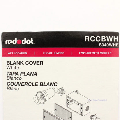 RedDot RCCBWH White Insulated Wet Location Blank Cover Wallplate