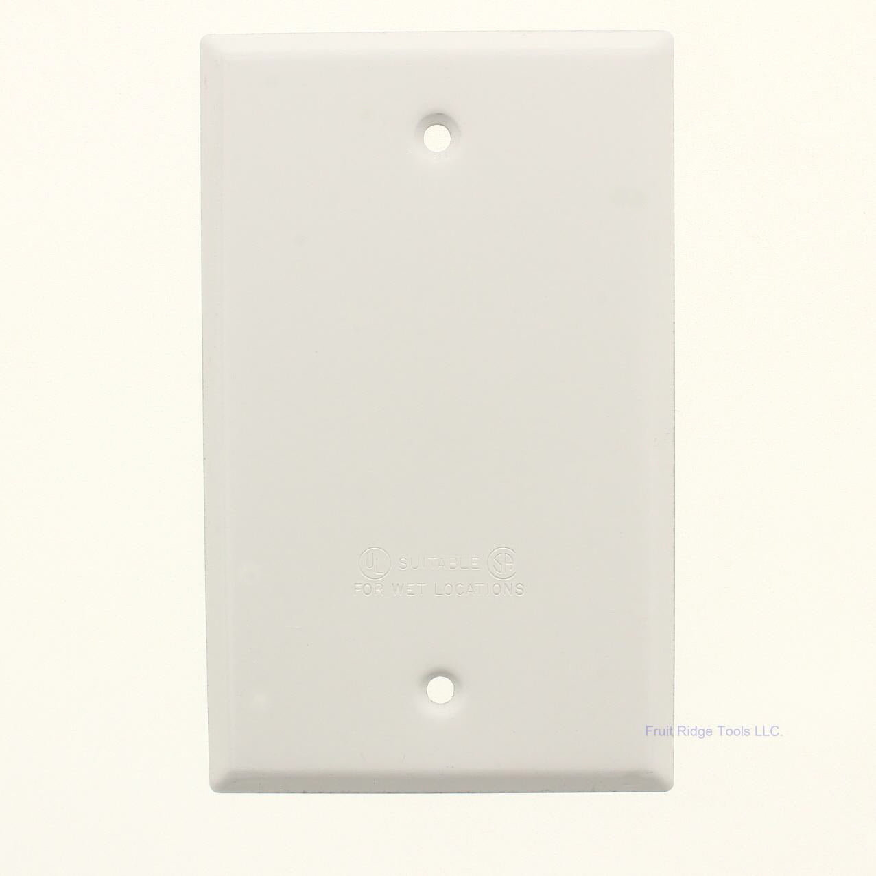RedDot RCCBWH White Insulated Wet Location Blank Cover Wallplate