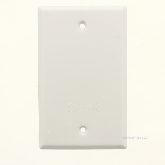 RedDot RCCBWH White Insulated Wet Location Blank Cover Wallplate