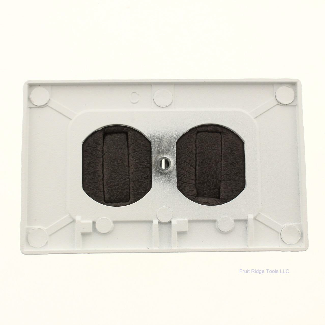 Red Dot S310WHE White Weatherproof Duplex Outlet Cover Horizontal Device Mount