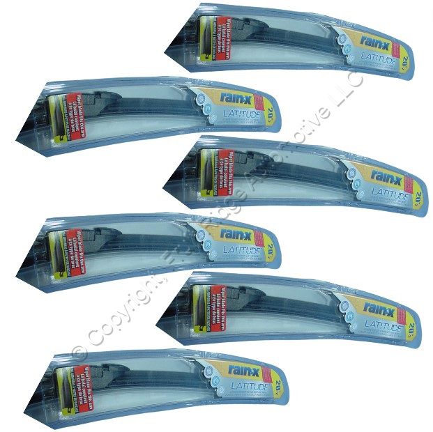 6 Rain-X 20" Windshield Wiper Blades Latitude for 08-12 Ford Escape I&L Arm Only