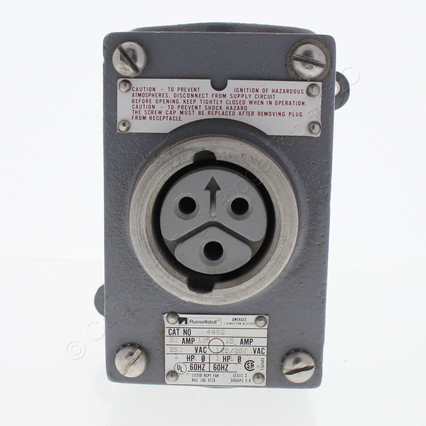 Russellstoll X.P. Receptacle 2W3P 20AMP. 125-250VAC 4462