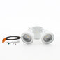 Satco 65-107 White LED 2-Head Outdoor Security Light 2000 Lumens 100W Equiv