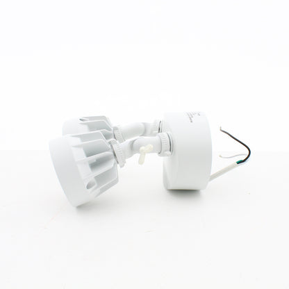 Satco 65-107 White LED 2-Head Outdoor Security Light 2000 Lumens 100W Equiv