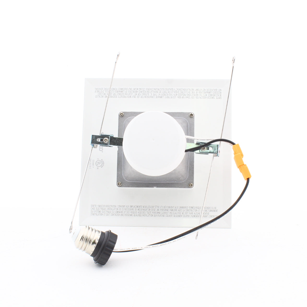 Satco S29770 White 15W LED Recesed Retrofit 5-6" Downlight Square Dimmable 2700K