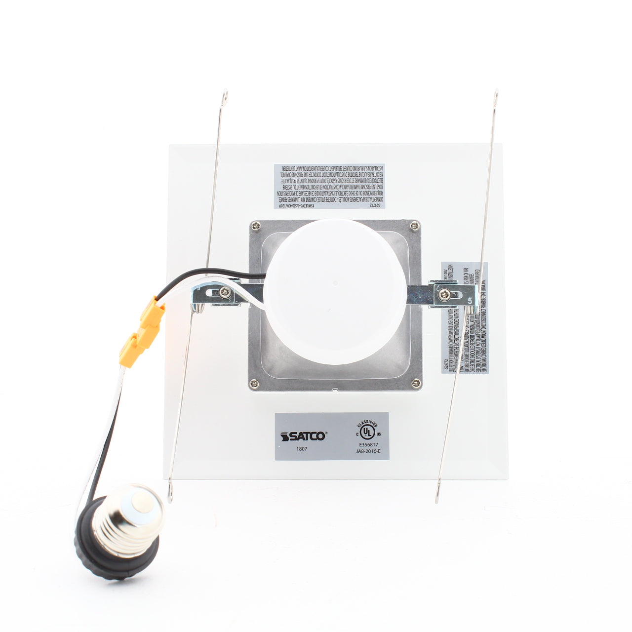 Satco 15W LED Recessed Retrofit 5-6" Downlight White Square Dimmable 1000l 4000K