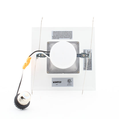 Satco 15W LED Recessed Retrofit 5-6" Downlight White Square Dimmable 1000l 4000K