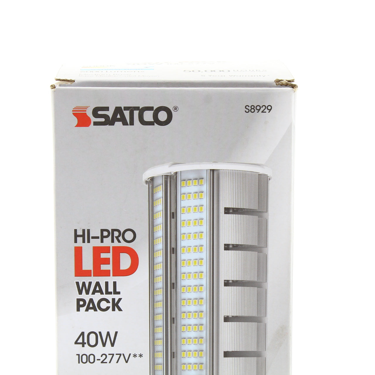 Satco S8929 Hi-Pro LED Corncob Lamp for Outdoor Commercial Fixtures 40W 5000K