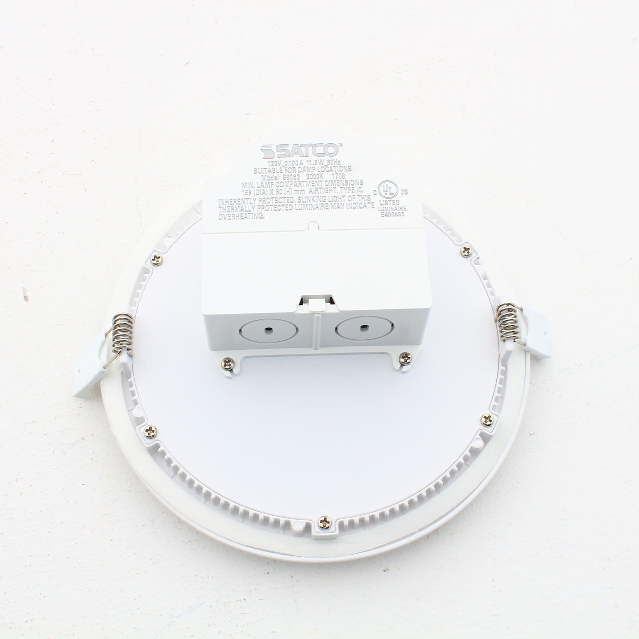 Satco S9062 11.6 W LED Direct Wire Downlight Edge-lit 5-6" 3000K 120V Dimmable