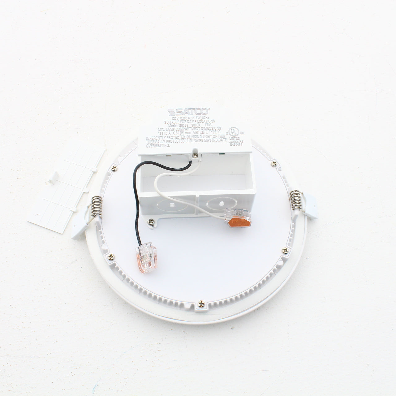 Satco S9062 11.6 W LED Direct Wire Downlight Edge-lit 5-6" 3000K 120V Dimmable