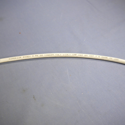 146-Foot Superior Essex White 10Gain Category 6A CMP Riser-Rated Cable 6A-272-4B