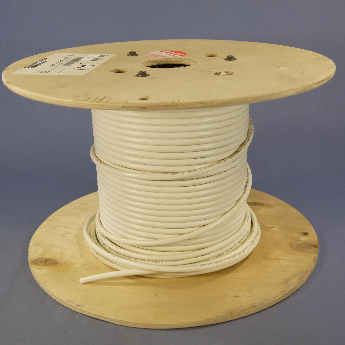 149-Foot Superior Essex White 10Gain Category 6A CMP Riser-Rated Cable 6A-272-4B