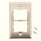 Siemon CT4-FP-SS 1-Gang Stainless Steel CT Faceplate for Two Couplers