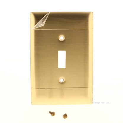 Sierra SB01 Brass Jumbo Sized 1-Gang Lined Toggle Switch Cover Wallplate