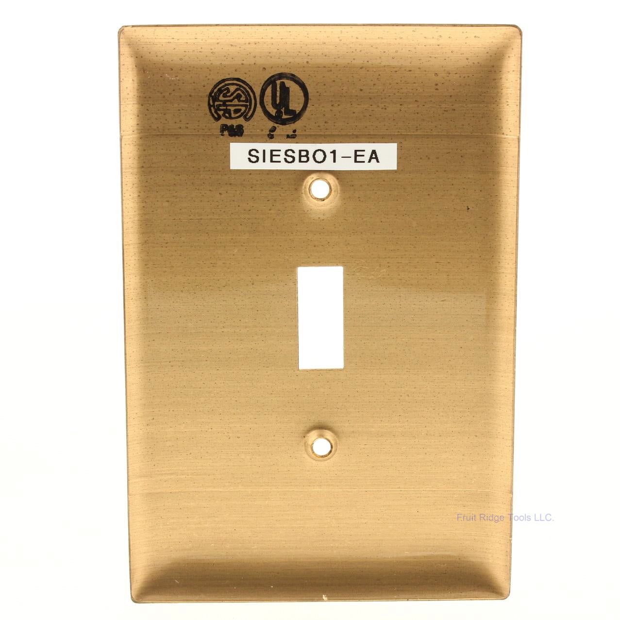 Sierra SB01 Brass Jumbo Sized 1-Gang Lined Toggle Switch Cover Wallplate