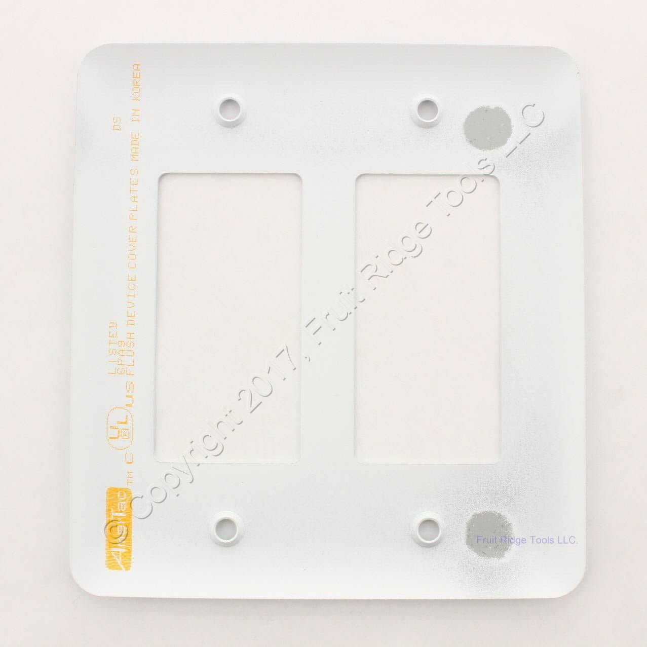 Amerelle White Powder Coated Steel 2-Gang Rocker Switch Wallplate 935RRW