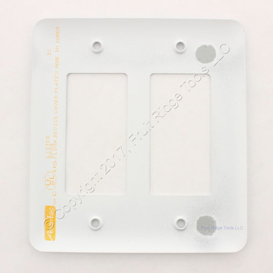 Amerelle White Powder Coated Steel 2-Gang Rocker Switch Wallplate 935RRW