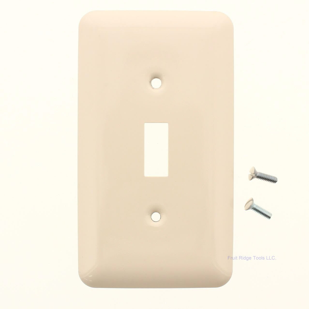 Amerelle Almond Vinyl Coated Steel 1-Gang Toggle Light Switch Wallplate 935TAL