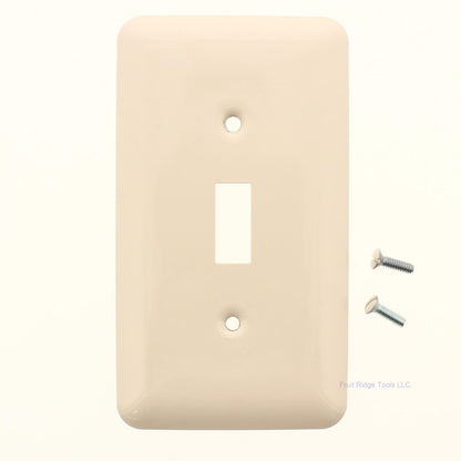 Amerelle Almond Vinyl Coated Steel 1-Gang Toggle Light Switch Wallplate 935TAL
