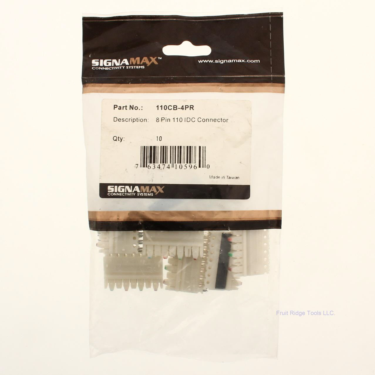 10pk SignaMax 8 Pin 110 IDC Connectors C-4 Clip Blocks Terminal Patch 110CB-4PR