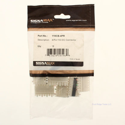 10pk SignaMax 8 Pin 110 IDC Connectors C-4 Clip Blocks Terminal Patch 110CB-4PR