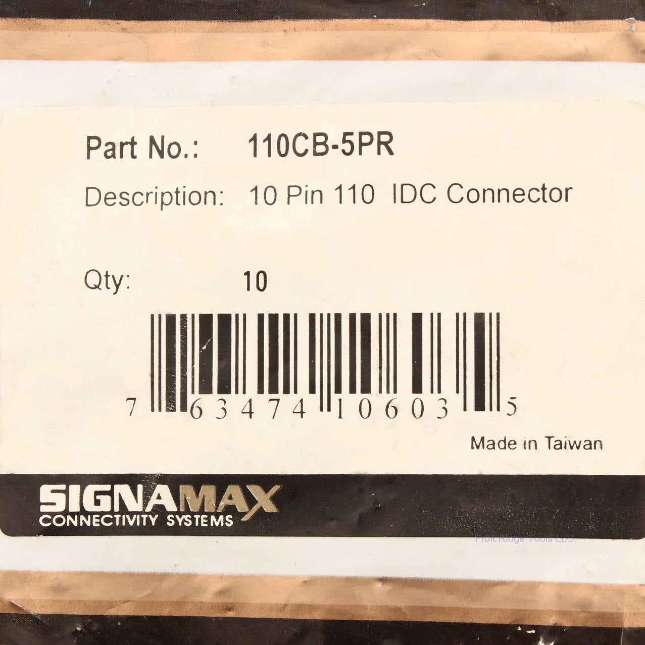 10 Pack SignaMax 10 Pin 110 IDC Connectors 110CB-5PR