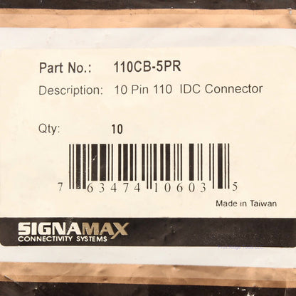 10 Pack SignaMax 10 Pin 110 IDC Connectors 110CB-5PR