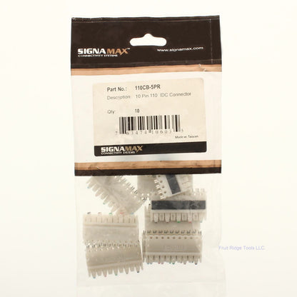 10 Pack SignaMax 10 Pin 110 IDC Connectors 110CB-5PR