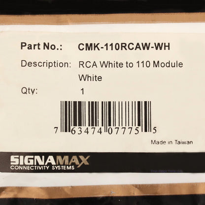 Signa Max CMK-110RCAW-WH White Adapter RCA to 110 Module