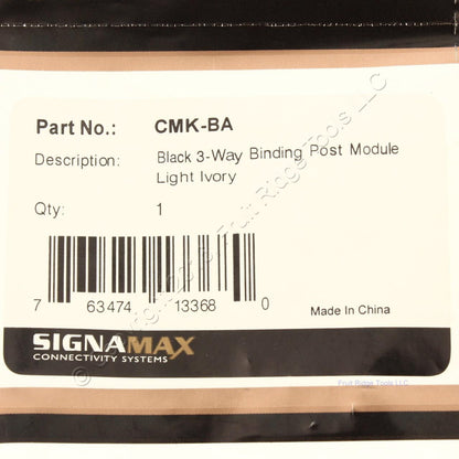 Signamax CMK-BA Black 3-Way Binding Post Module Light Ivory