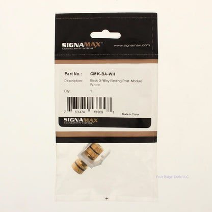 Signamax CMK-BA-WH Black 3-WAy Binding Post Module White